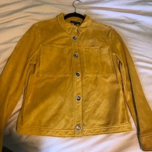 Kendall&Kylie mustard colored suede coat